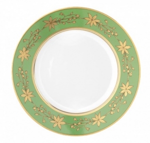 Ginori Voliere Muschio / Moss Dinner Plate - 10.25" - Set 3